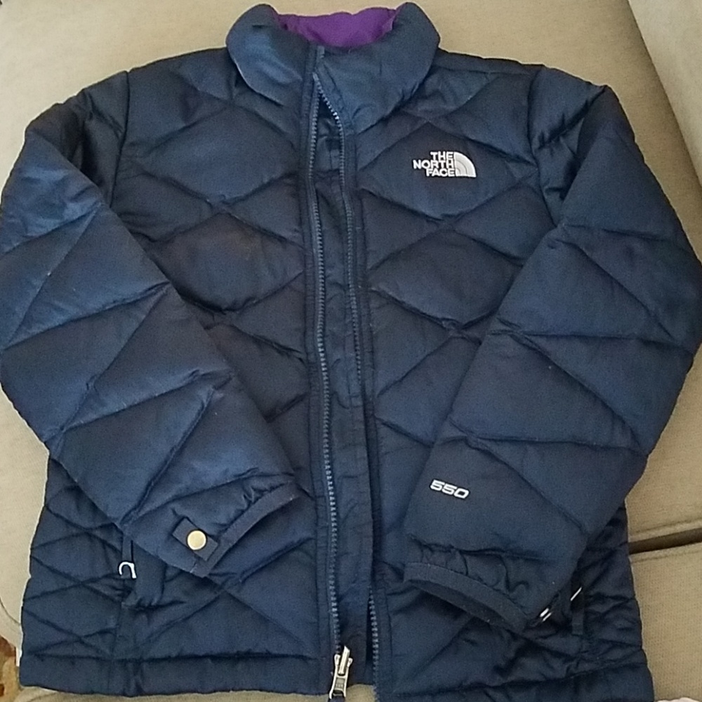 Girls north face down jacket